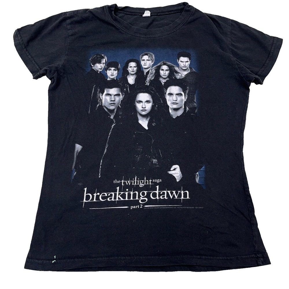 Vintage Twilight Shirt Women Large Black Breaking Dawn Movie‎ Promo Y2K 2012